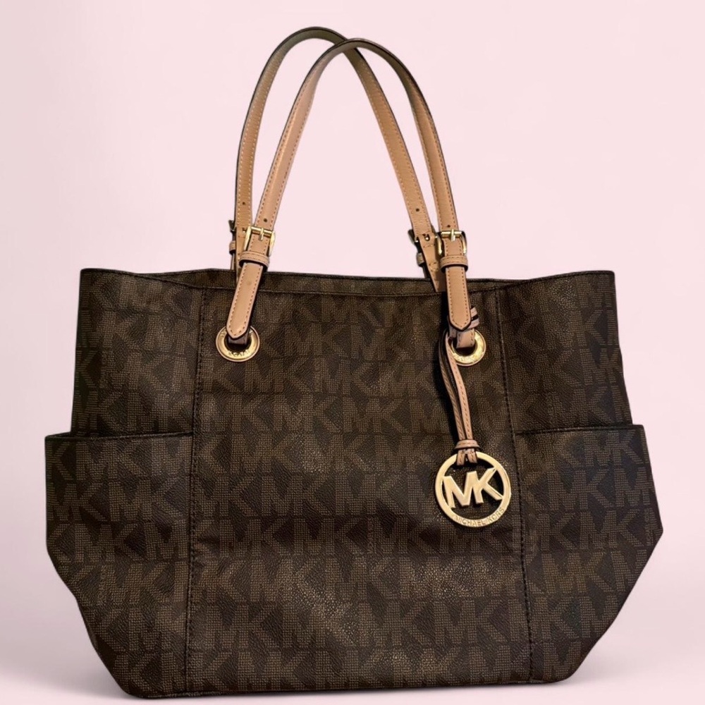 Michael Kors Dark Brown Monogram Tote